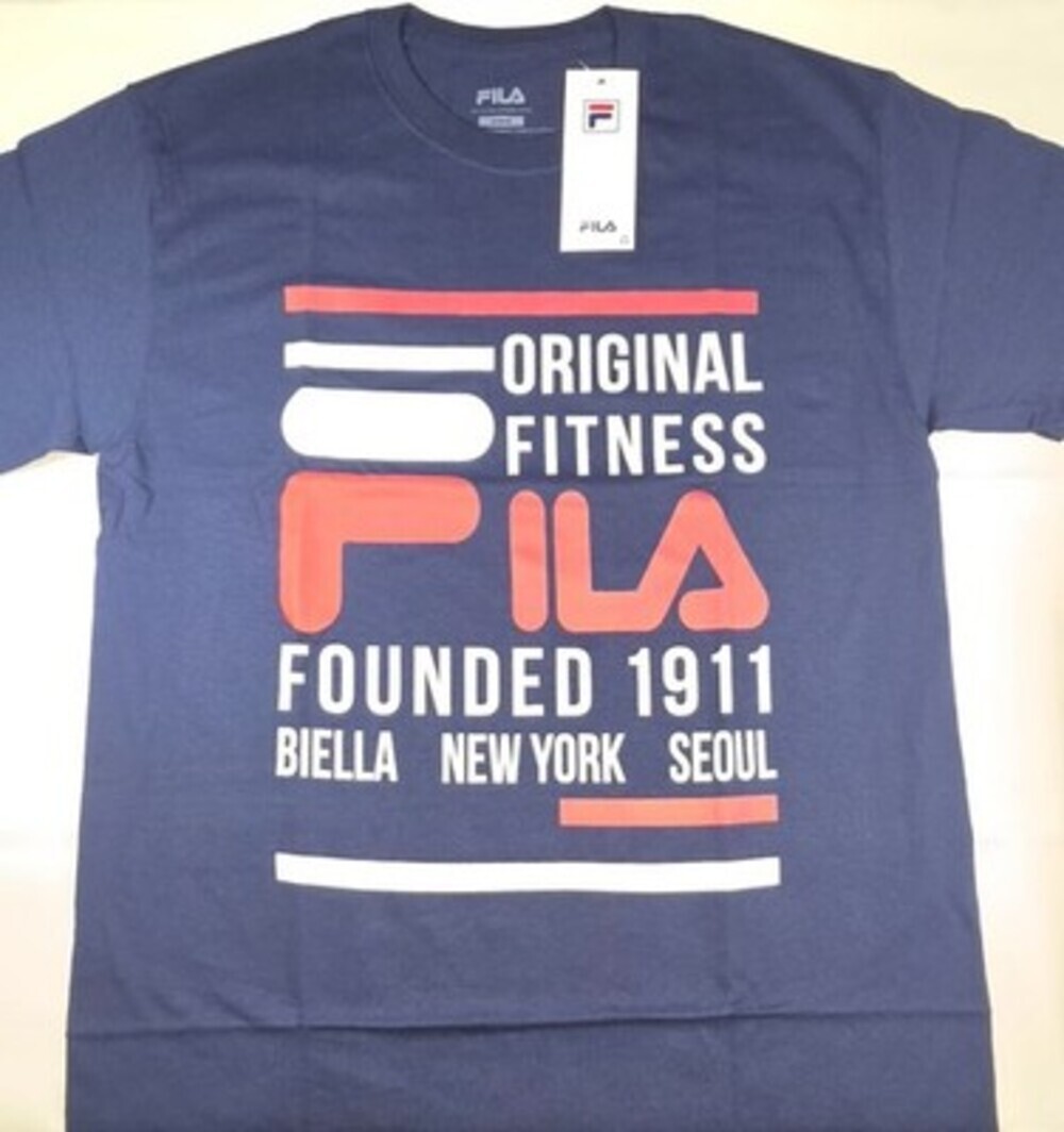 Fila Original Fitness Founded 1911 Biella New York Seoul Graphic T-Shirt -LARGE
